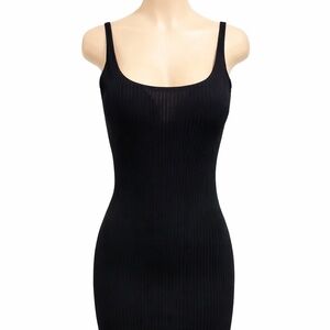 Urban Outfitters Bella Bodycon black ribbed knit midi tank dress  XS